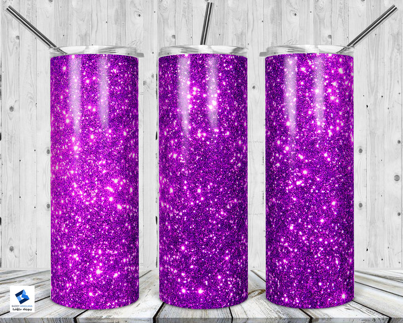 Purple Glitter Tumbler